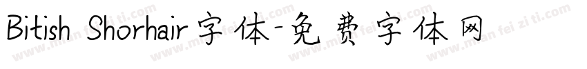 Bitish Shorhair字体字体转换